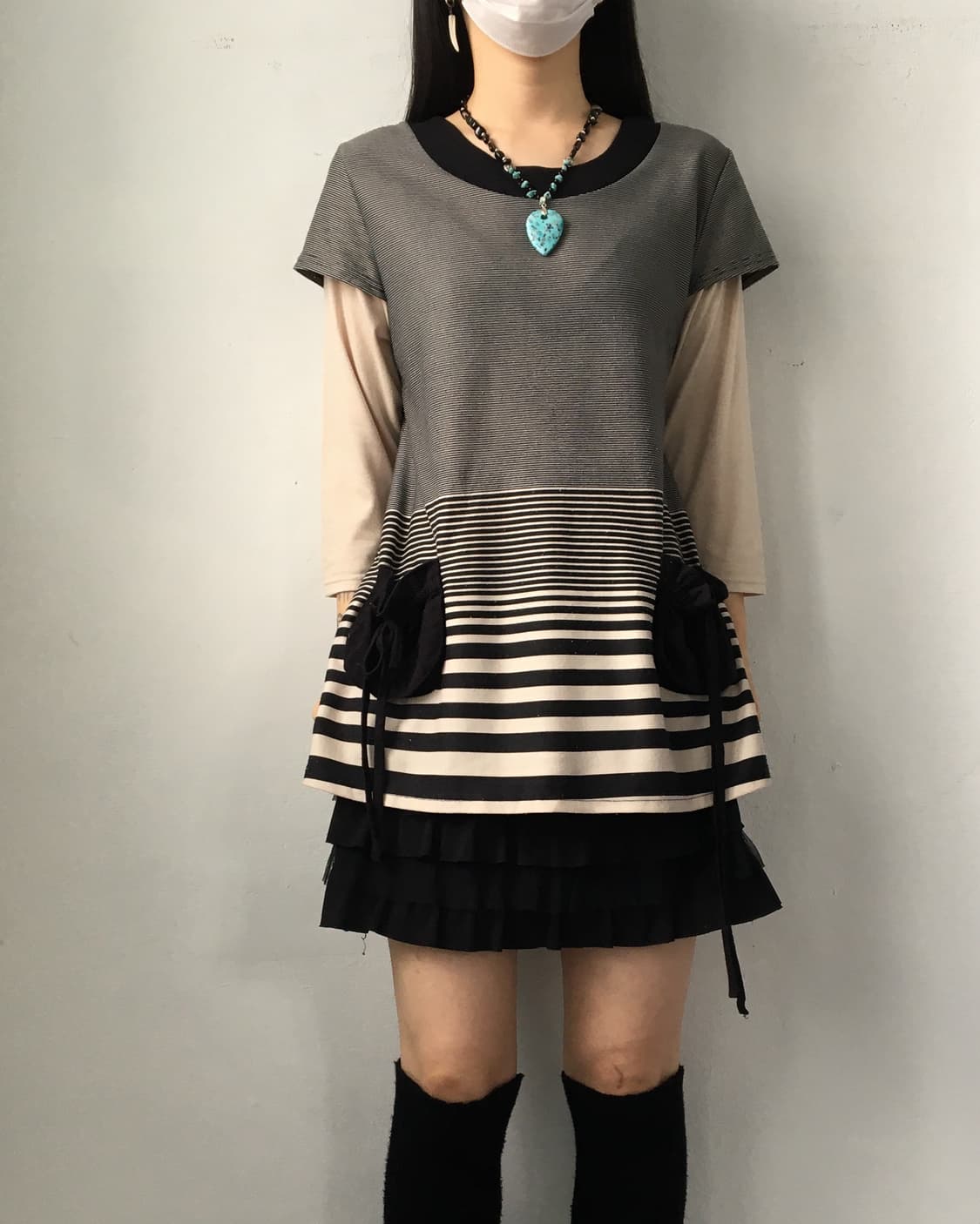 Pocket point stripe pattern sleeve 상품이미지5