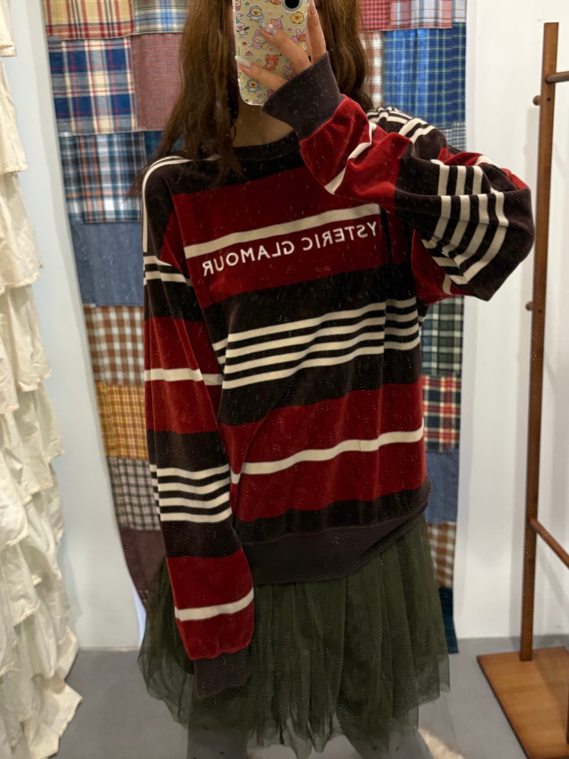 히스테릭글래머 딸기초코 벨벳 니트 상품이미지4