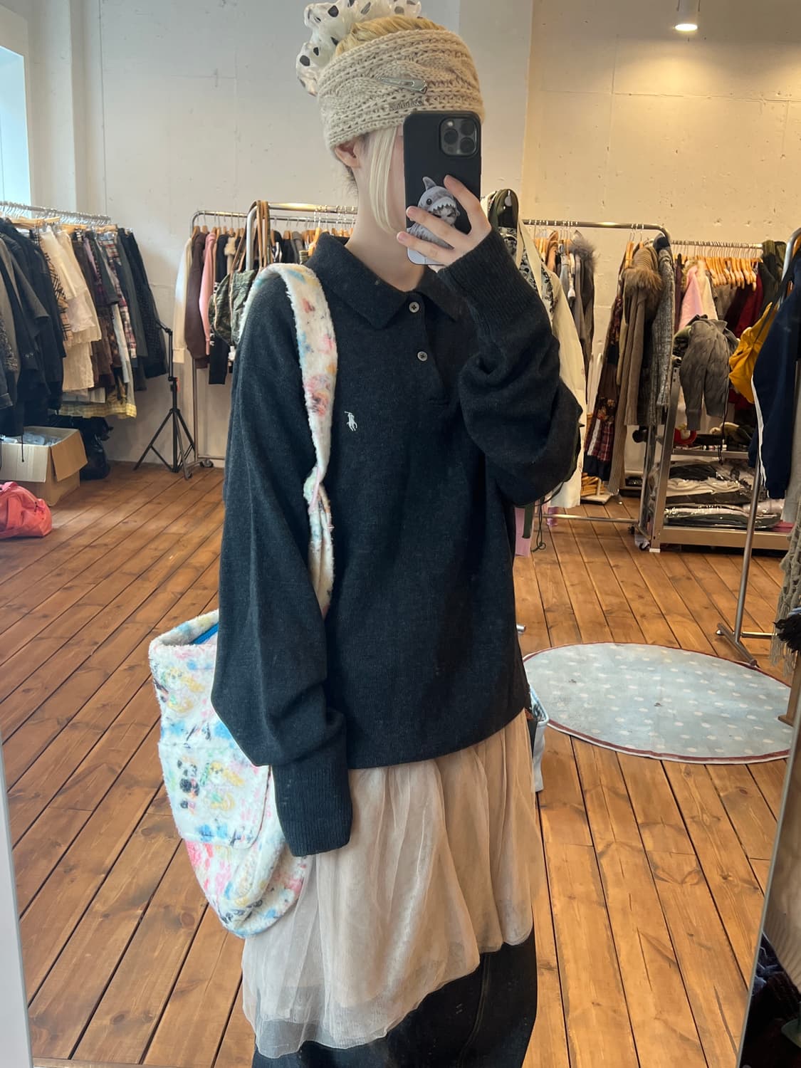 폴로 차콜 카라 니트 상품이미지4