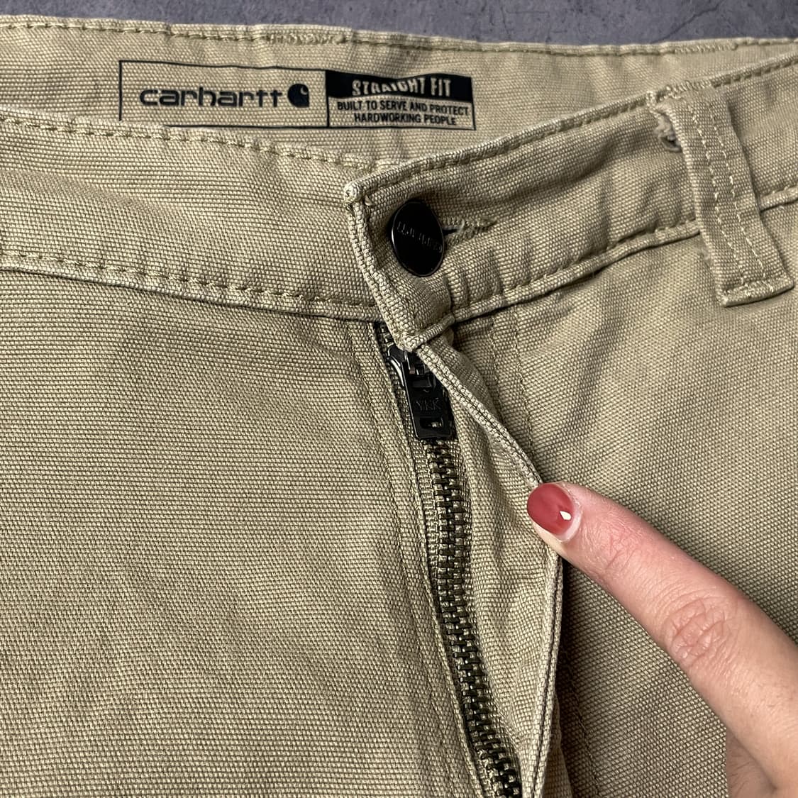 CARHARTT 칼하트 빈티지 베이지 스트레이트핏 워크팬츠 상품이미지3