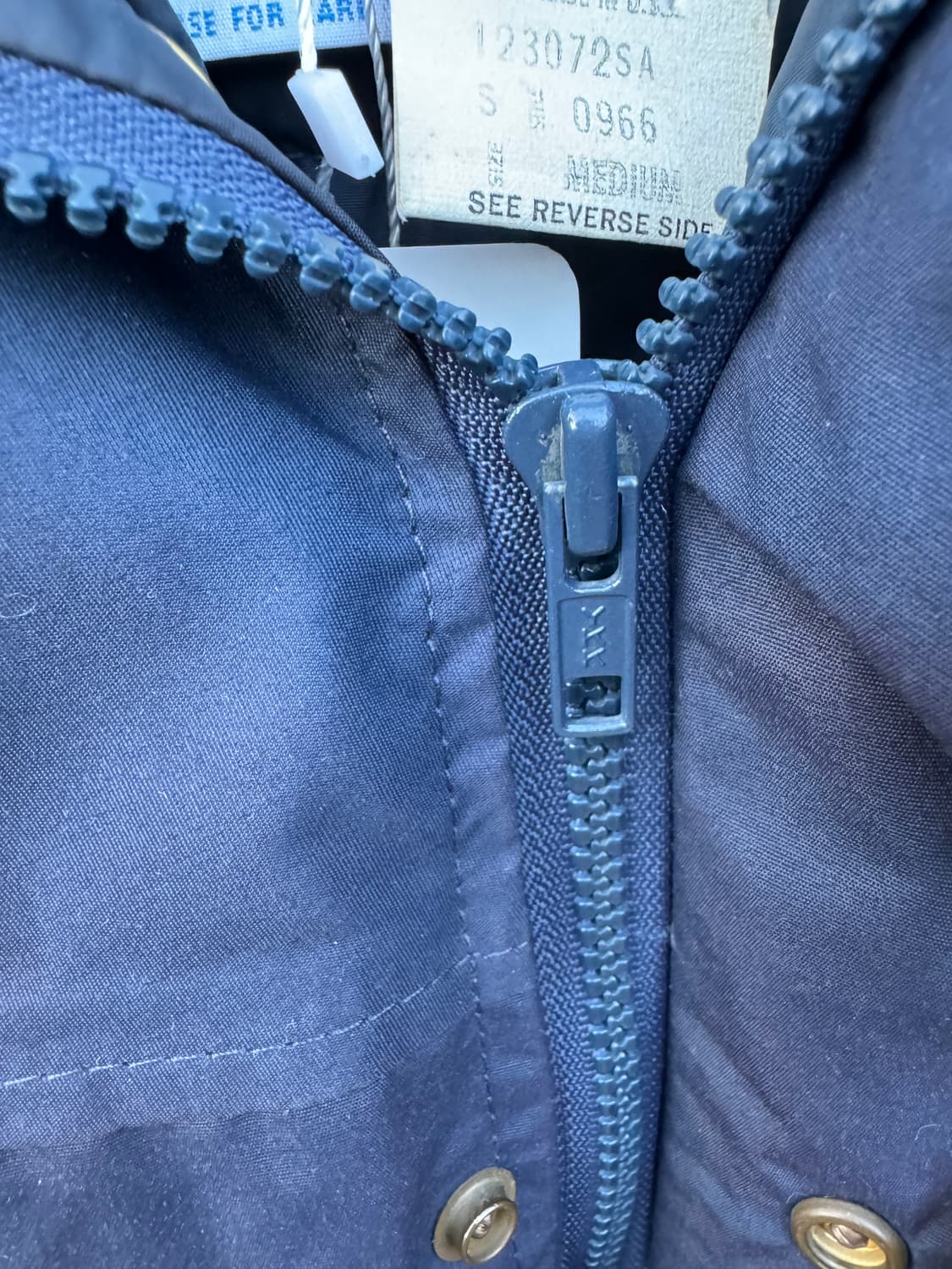 80s 에디바우어 고어텍스 구스 다운 패딩 파카 자켓 네이비 상품이미지5