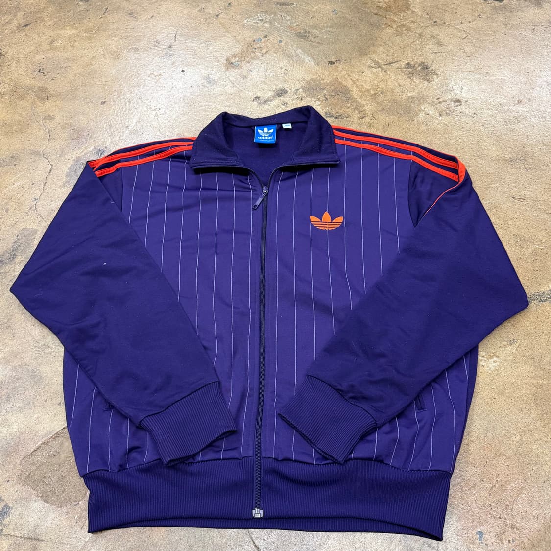 아디다스 퍼플 오렌지 스트라이프 구파 져지 트랙탑 상품이미지2