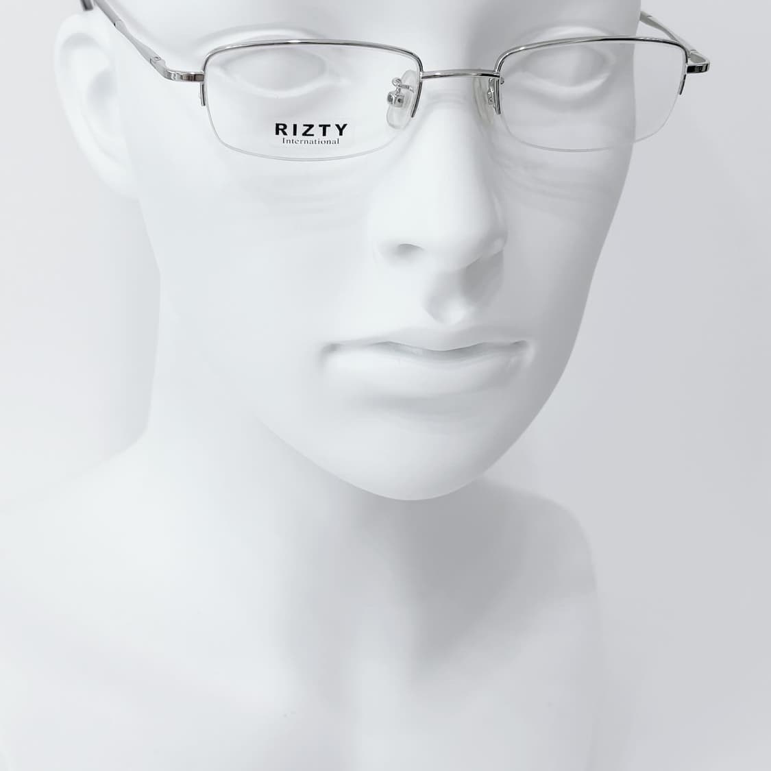 키지클럽 RIZTY 실버 반무테 데드스탁 빈티지안경 상품이미지4