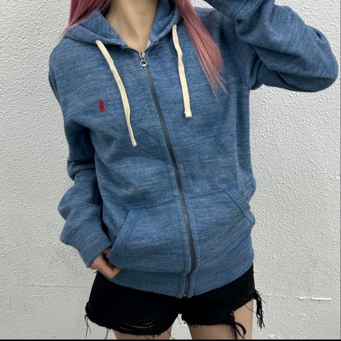 폴로 랄프로렌 레드포니 블루색상 후드집업M 상품이미지1