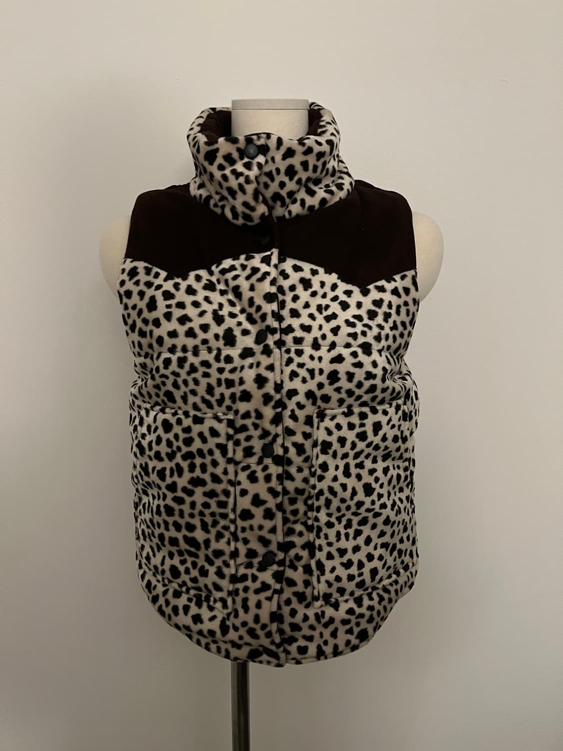 leopard print padded vest 상품이미지5