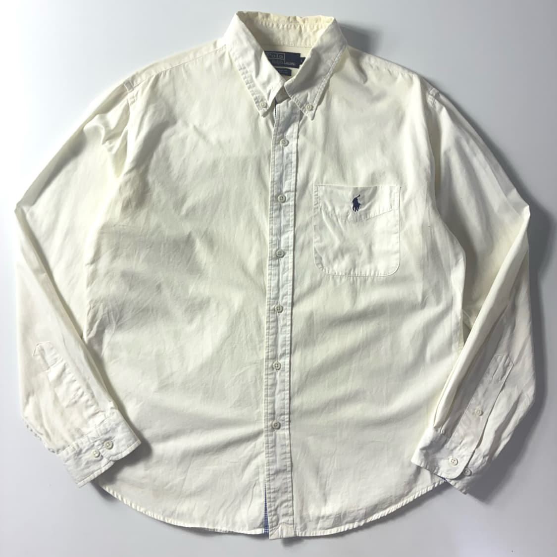 Polo  폴로 랄프로렌 자수 코튼 화이트 셔츠 상품이미지1
