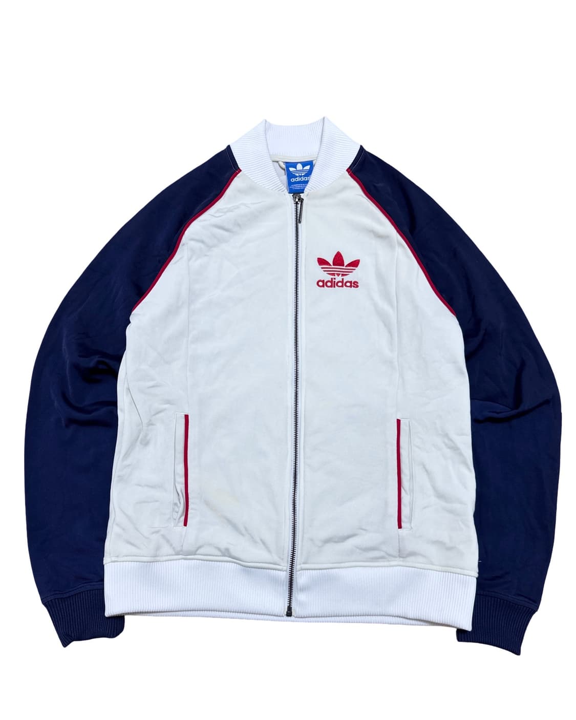 아디다스 화이트 네이비 슈퍼스타 져지 상품이미지1