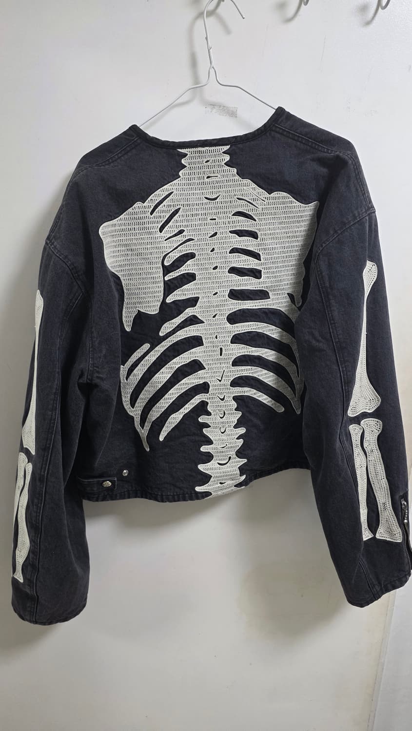 캐피탈 14온즈 블랙 X 블랙 데님 모토크로스 본 자켓 블랙 상품이미지2