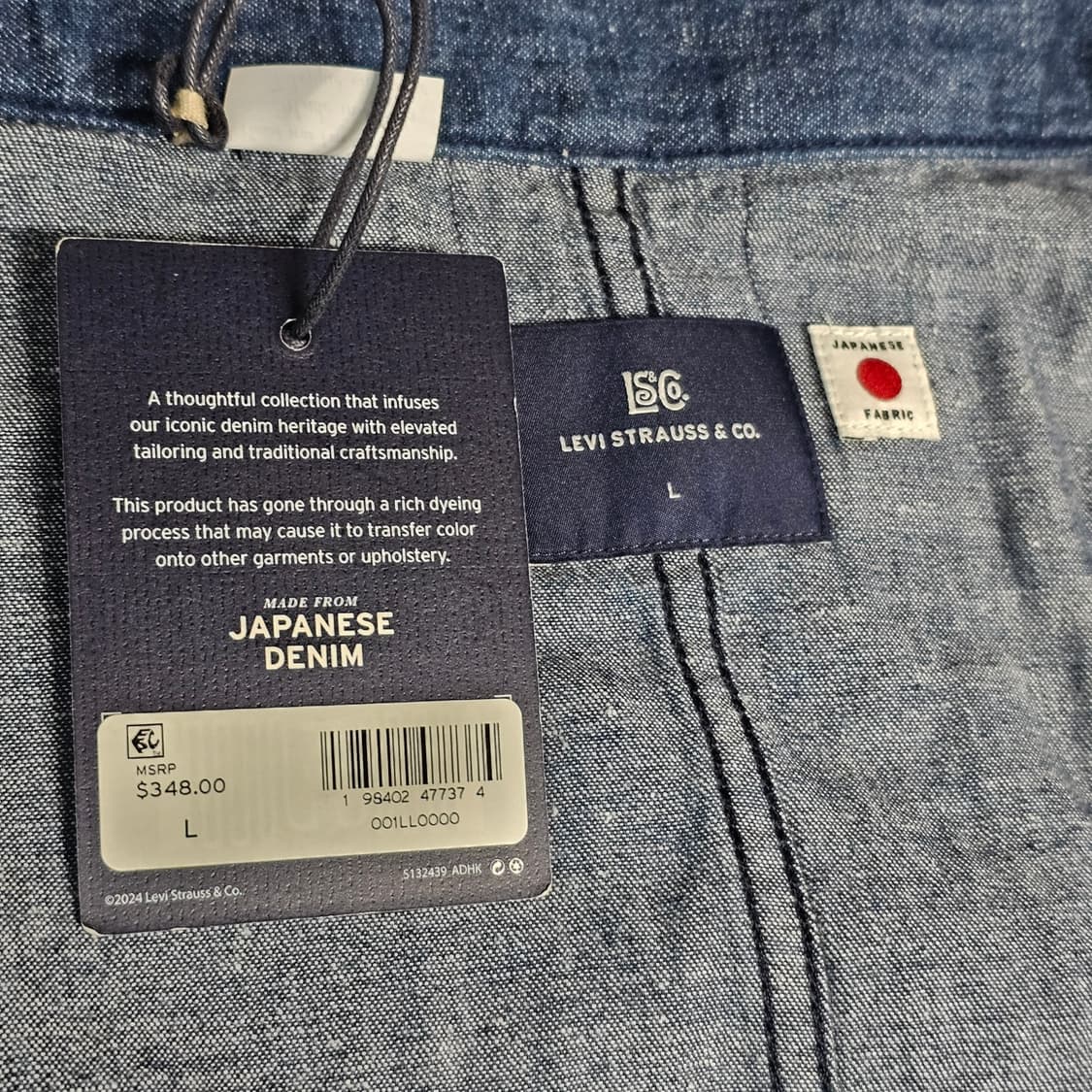 L 새제품) 리바이스 LT 블루탭 피쉬테일 파카 블루 마린 상품이미지3