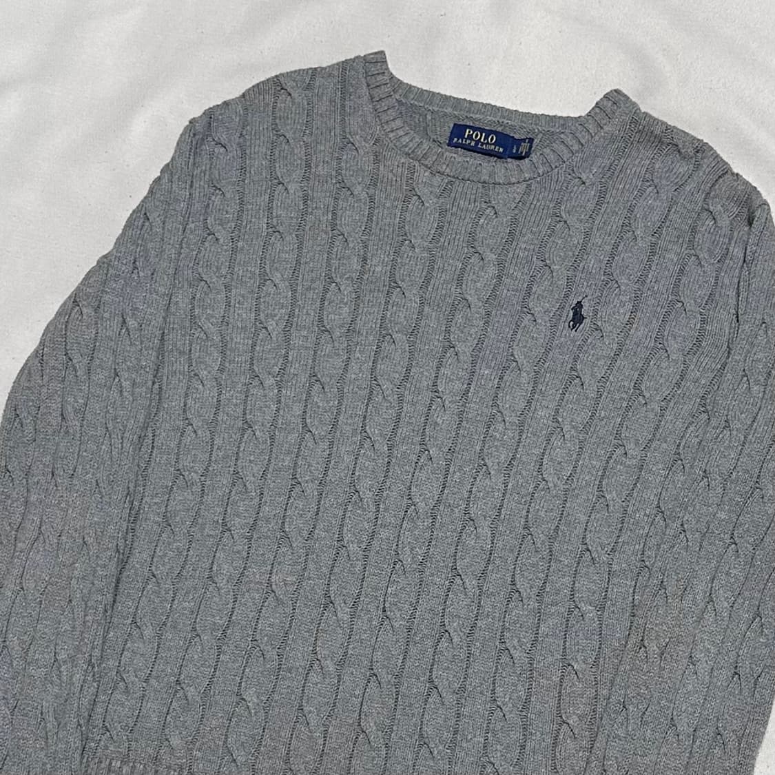 L 폴로랄프로렌 그레이 케이블 니트 상품이미지1