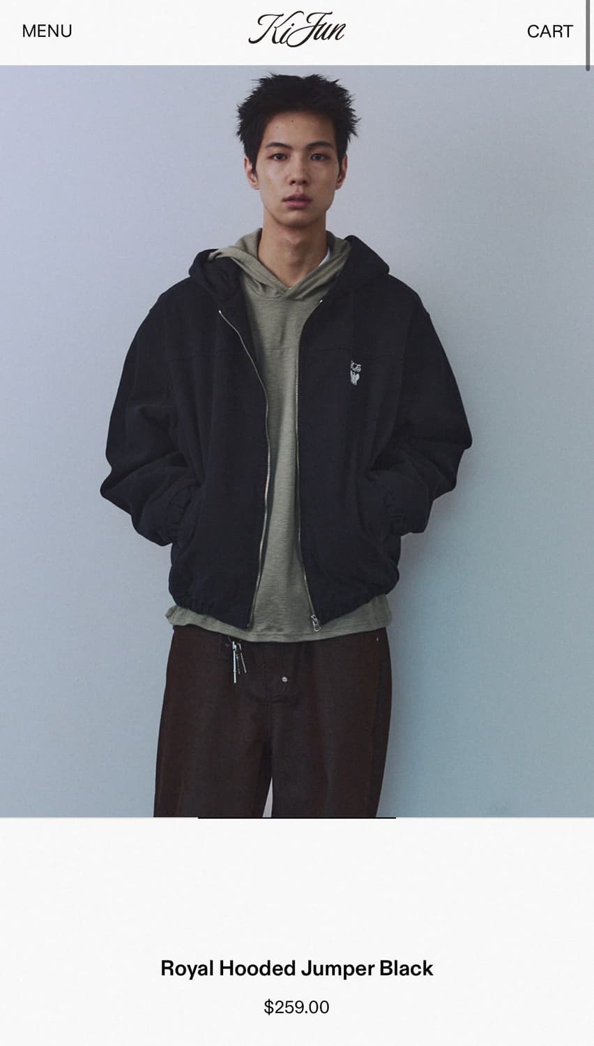 kijun Royal hooded jumper 버건디컬러 상품이미지2