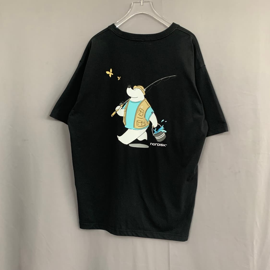 XXL 노르디스크 유니 피싱 베어 프린팅 빅사이즈 반팔 티셔츠 상품이미지2