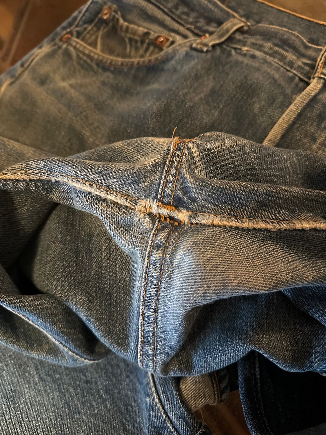 70s USA 빈티지 리바이스 501 66후기 셀비지 데님 팬츠 상품이미지10
