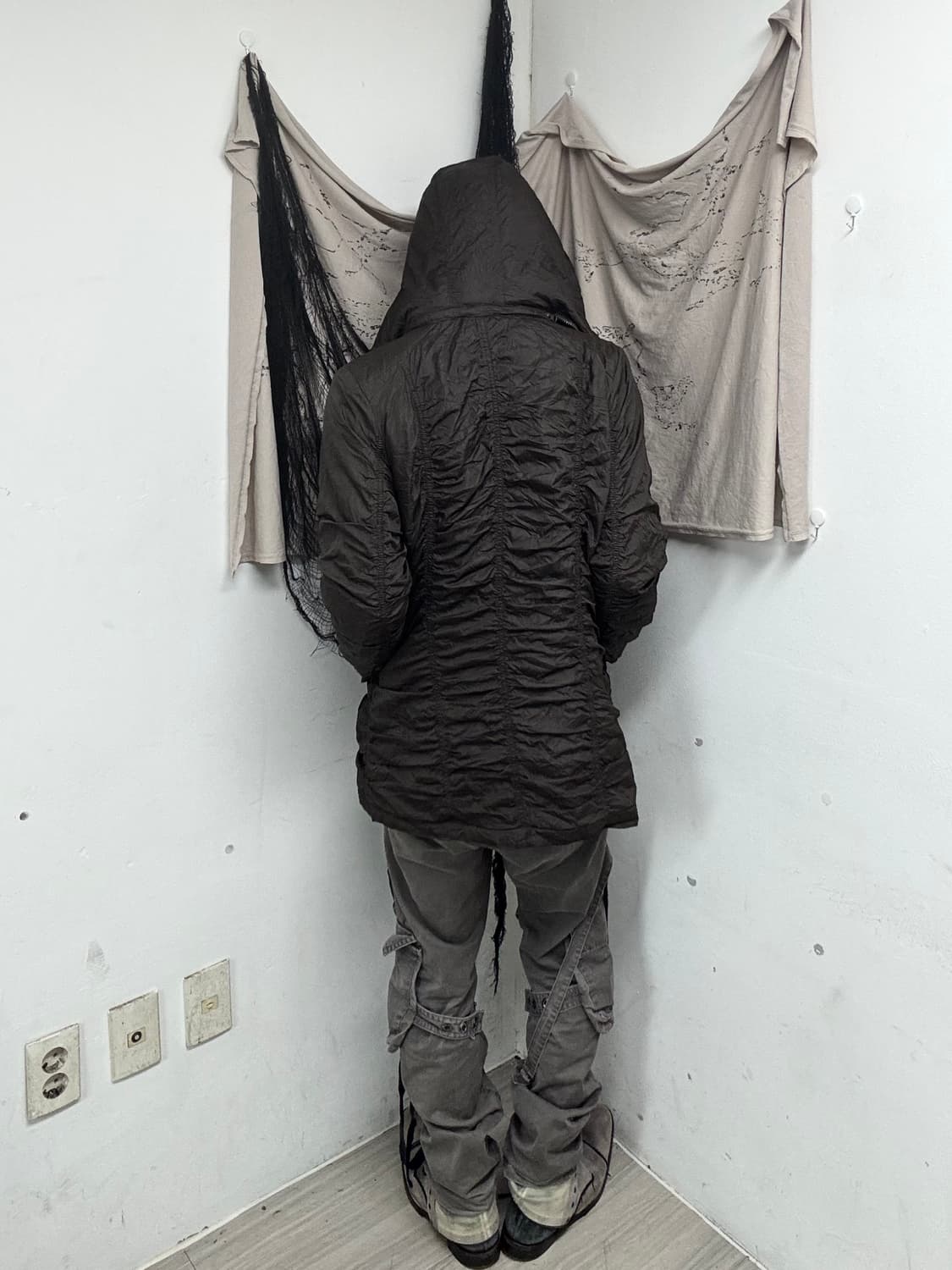 Shirring Detail Y2K Grunge Mood Deep Bro 상품이미지4