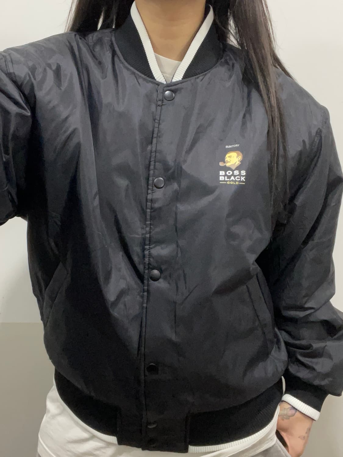 (빈티지)90‘s 산토리보스커피 리버시블 스타디움 자켓 상품이미지3