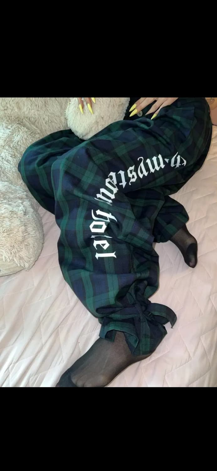 더미스테리어스호텔 레이어드 체크 조거팬츠 상품이미지2