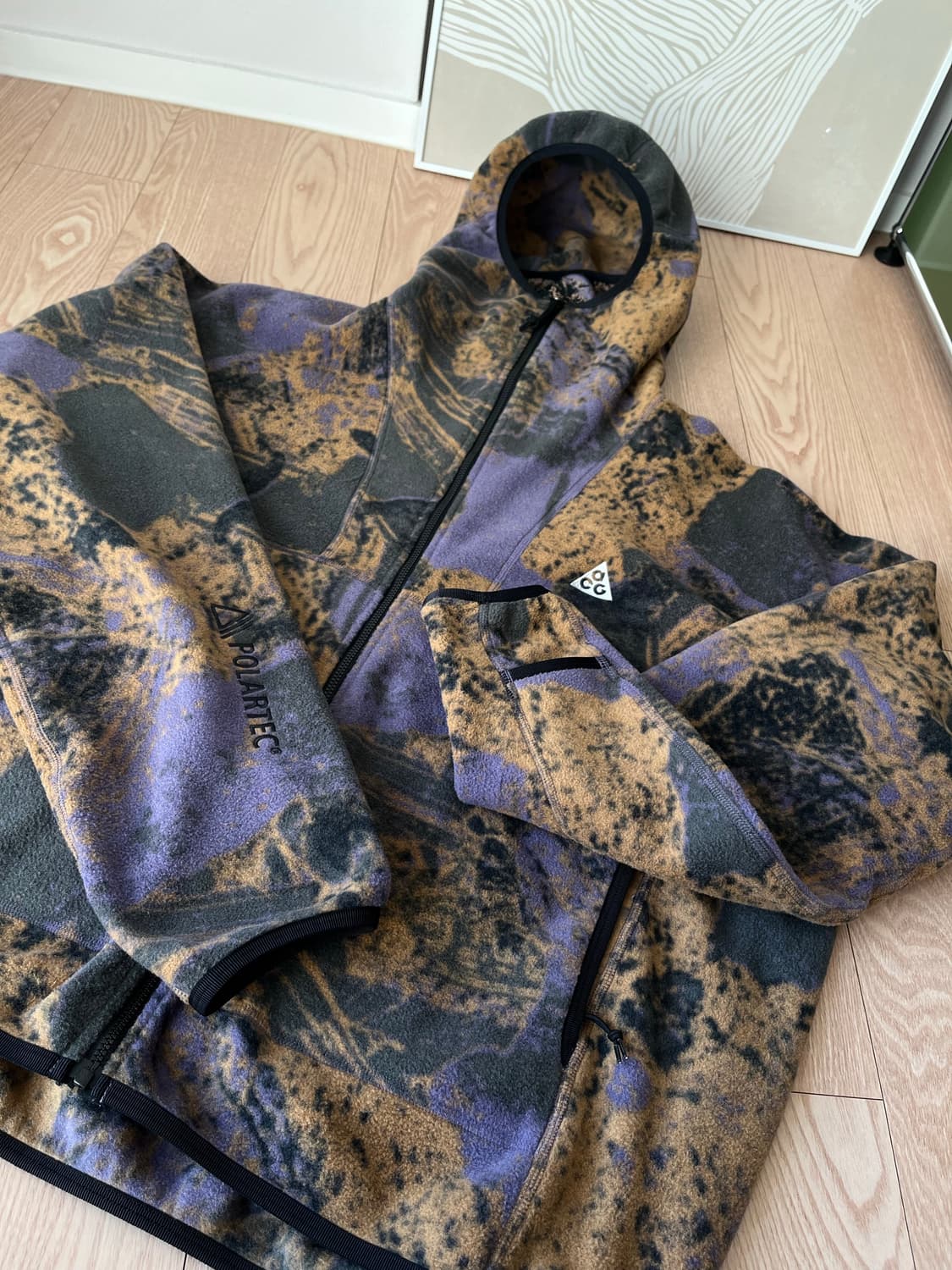 새제품))나이키ACG 써마핏 울프 트리 플리스 퍼플 블랙110(XXL) 상품이미지2