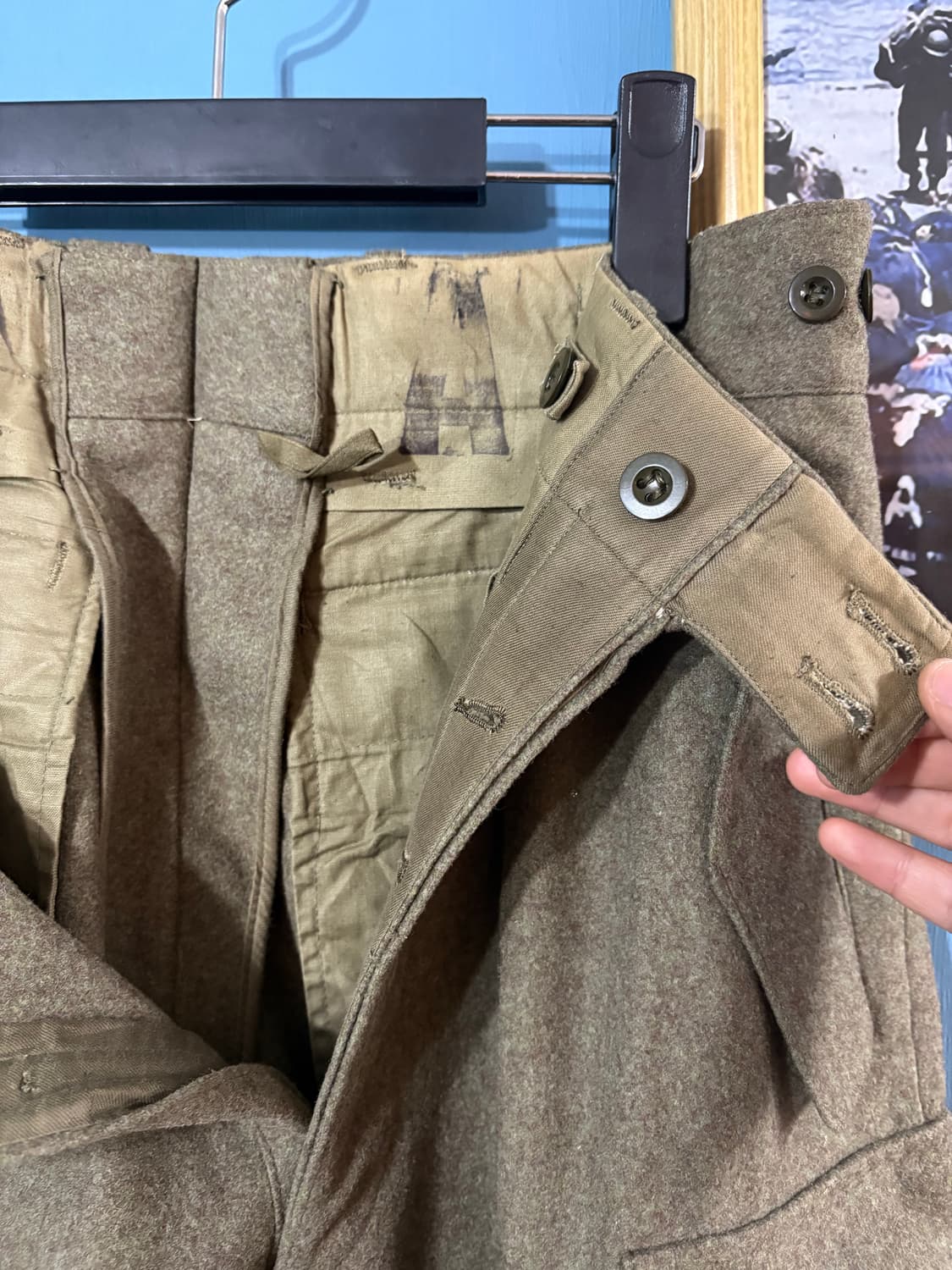 60-70‘s German Army Wool Field Cargo Pan 상품이미지4