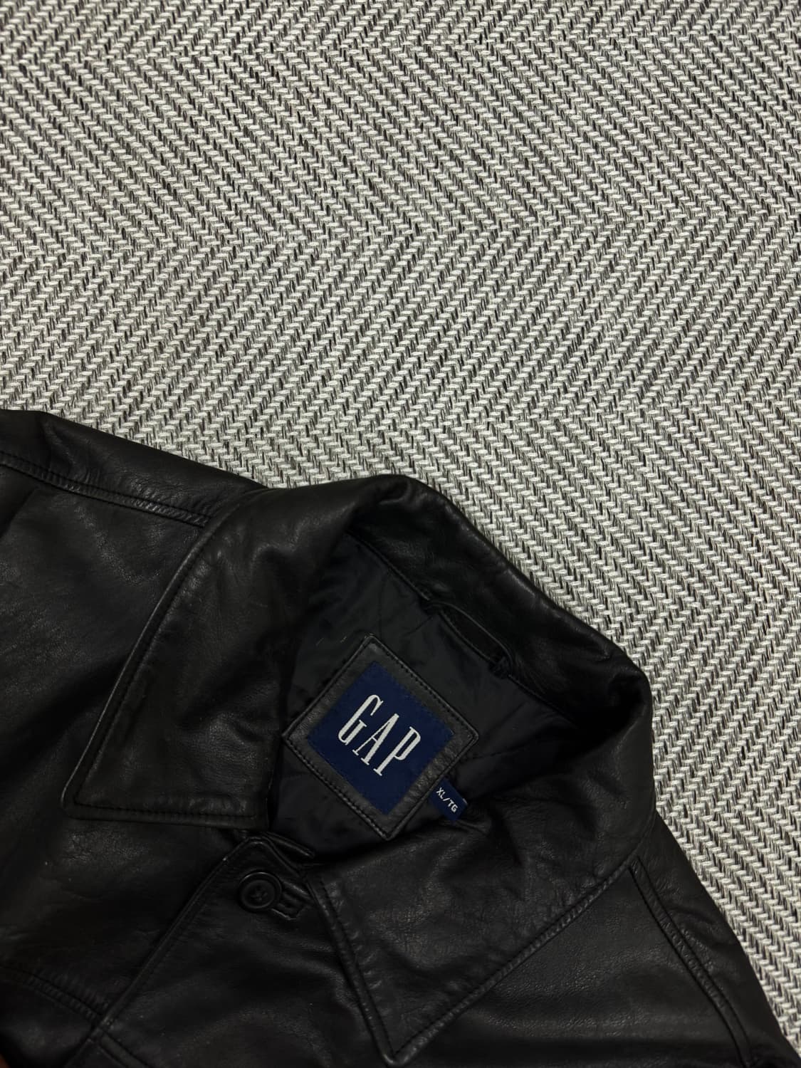 올드 갭 레더 카 코트 블랙 XL 상품이미지2