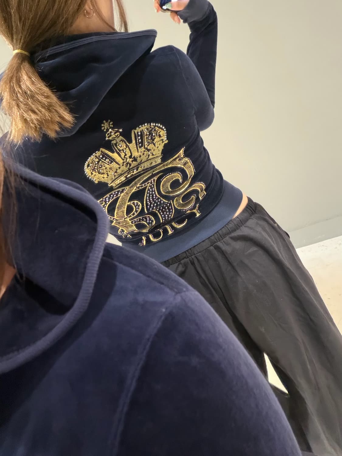 juicy couture back printing hood zip-up 상품이미지5