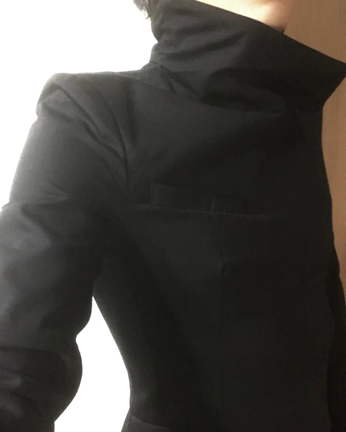 어태치먼트 비대칭 사선 랩 자켓 상품이미지1