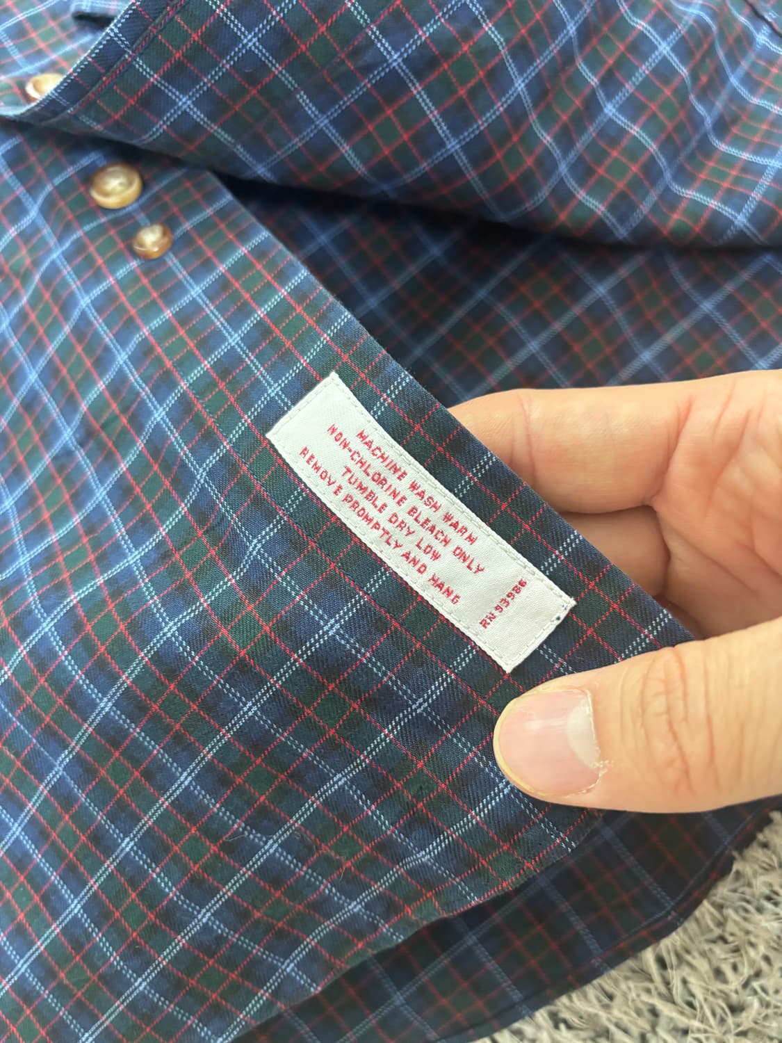 일본판 브룩스브라더스 체크셔츠 사이즈 100-105 상품이미지5