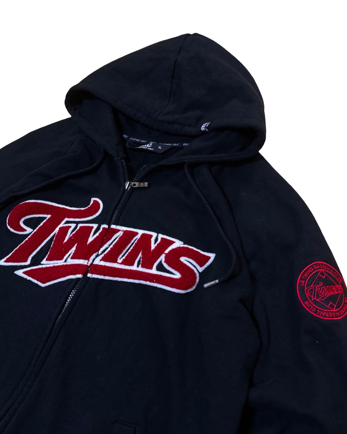 LG트윈스 빅로고 블랙 후드집업 상품이미지3