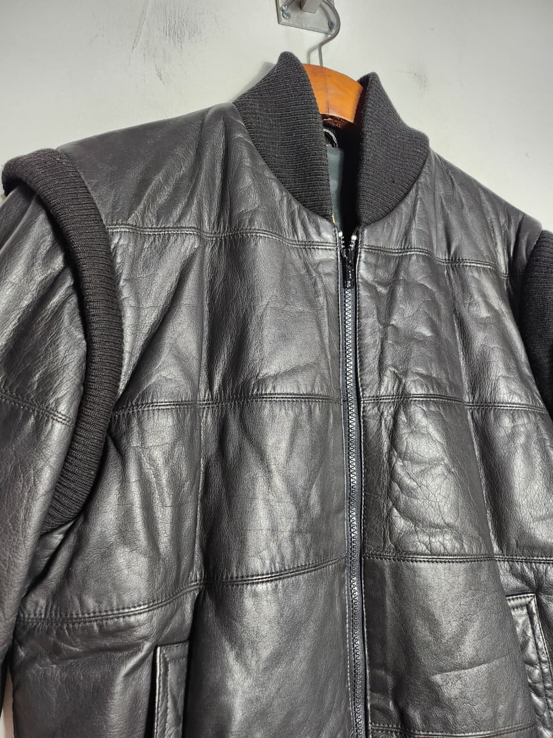 빈티지 절개 가죽 자켓 상품이미지3