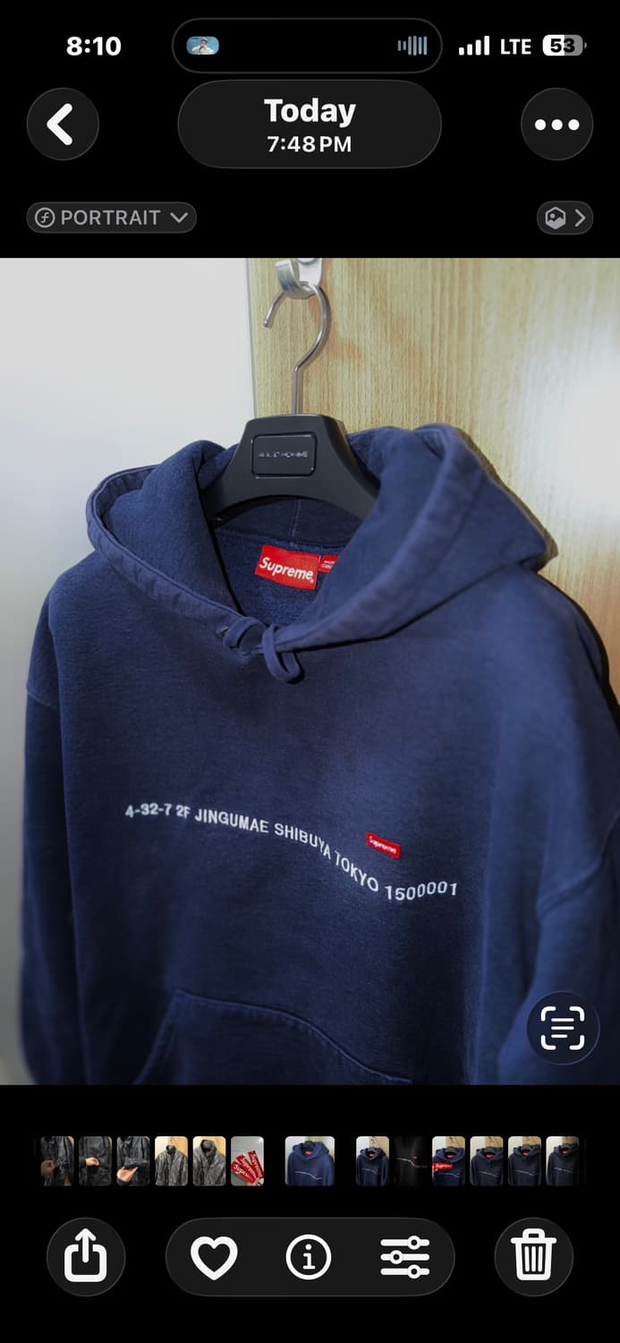 슈프림 [정품] 시부야.도쿄 (시세 31만) 한정판 미니 박스로고 후드L 상품이미지3