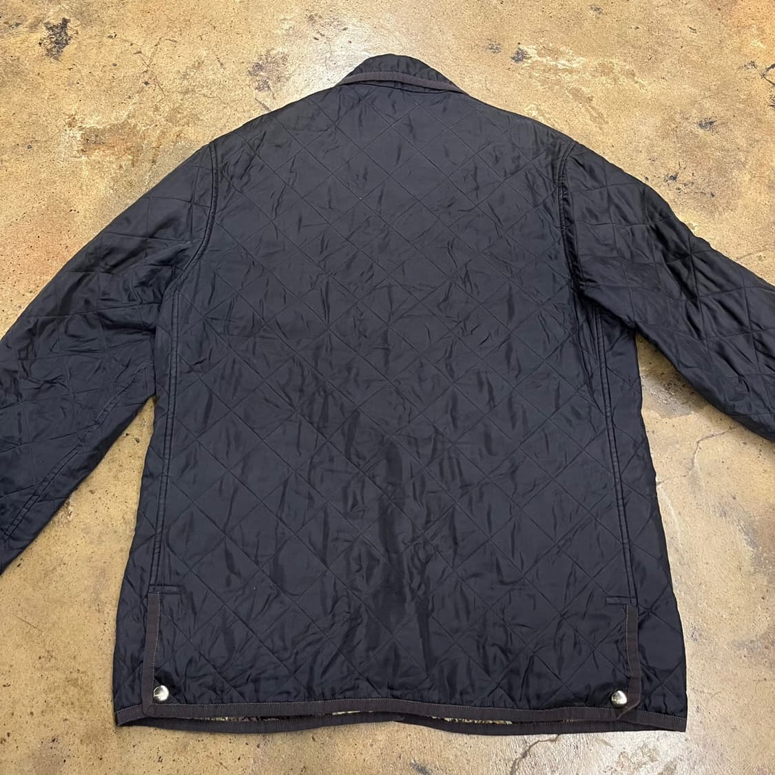 [정품/L] 살바토레 페라가모 다이아 퀼팅 자켓 블랙 레오파드 안감 b8 상품이미지4