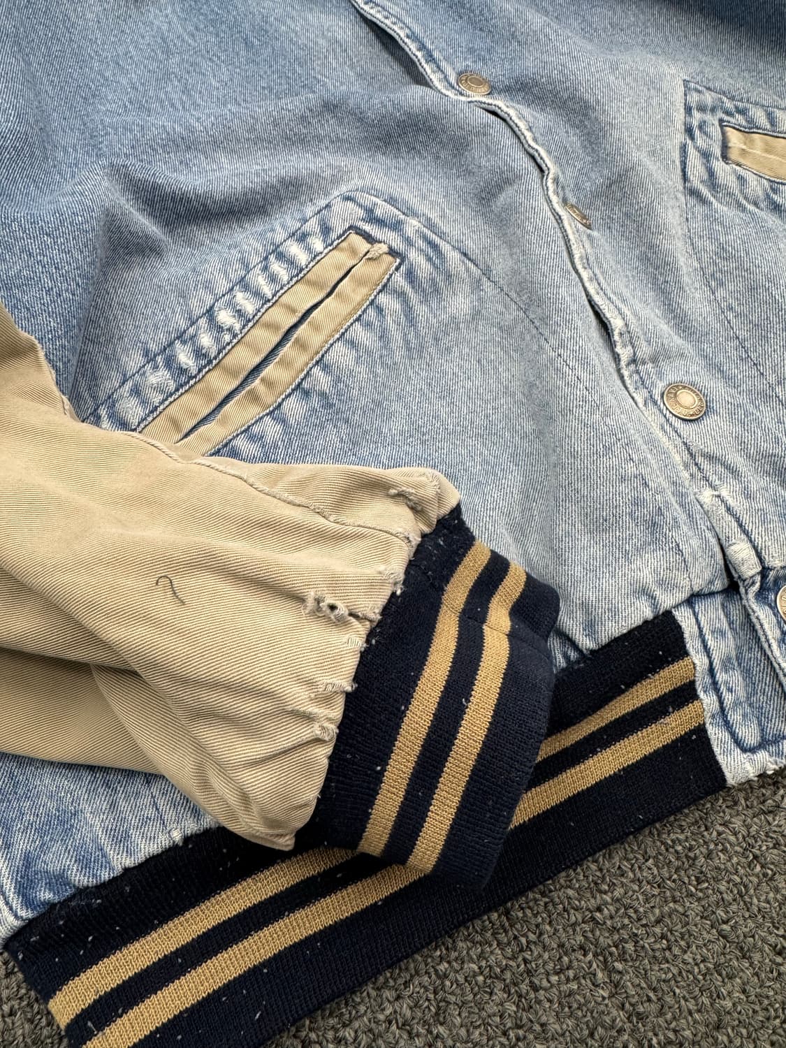 L)OLD NAVY 빈티지 데님 바시티자켓 상품이미지5