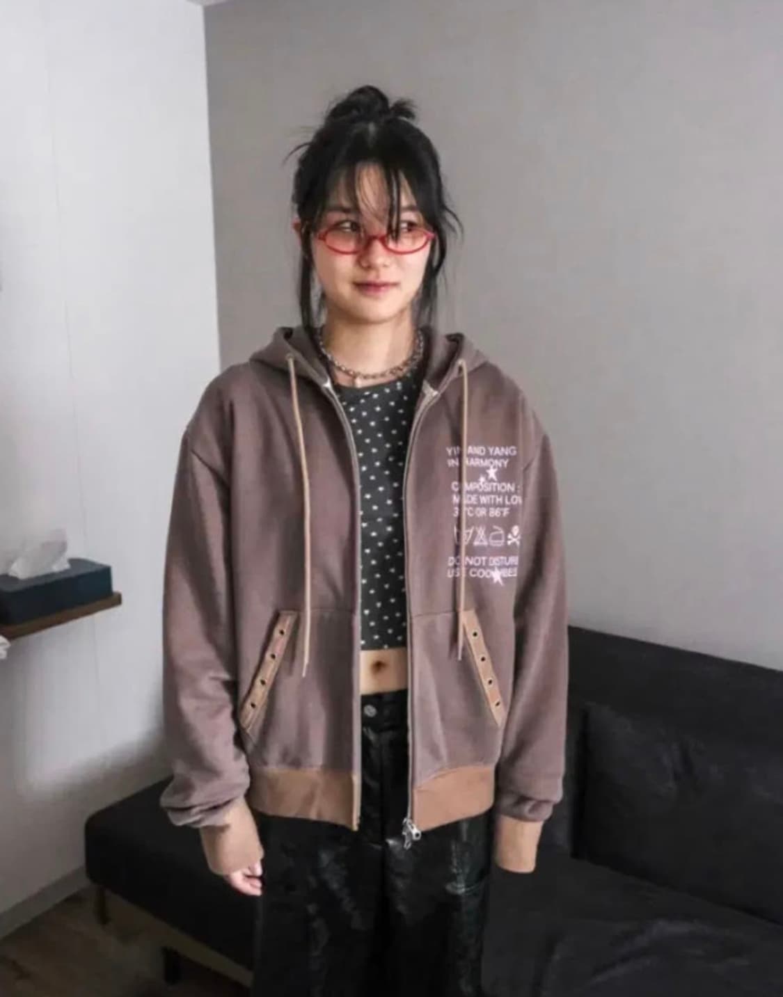 인앤양인하모니 후드집업(브라운) 상품이미지1