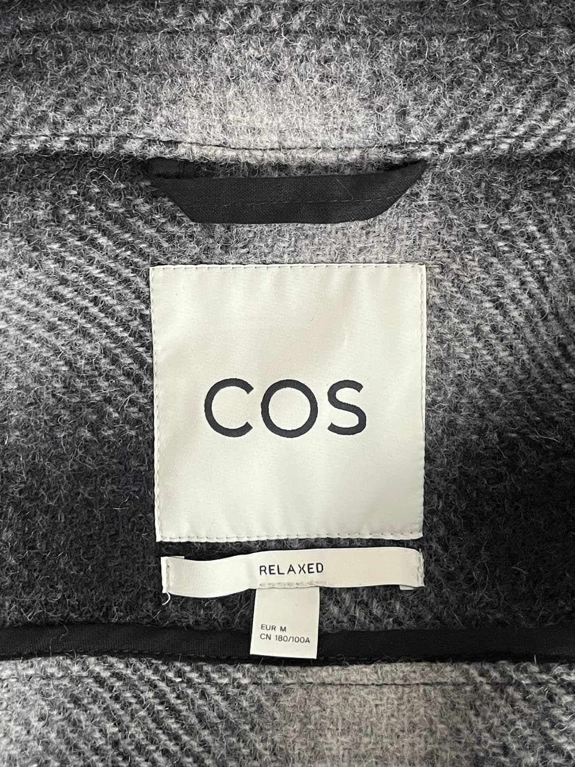 M) 코스 COS 릴렉스드핏 울 체크 오버 셔츠 상품이미지4
