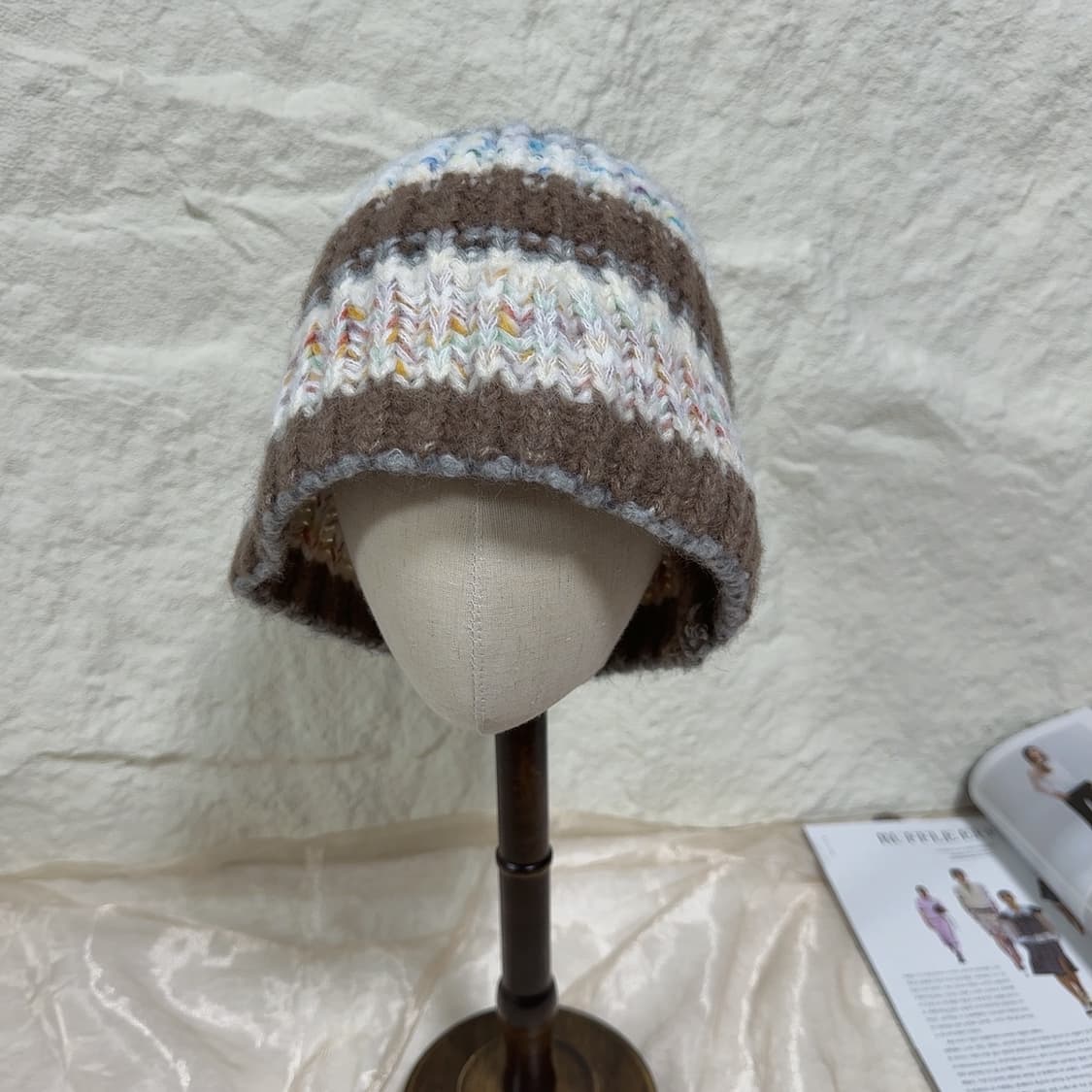 빈티지 울 니트 모자 버킷햇 상품이미지1