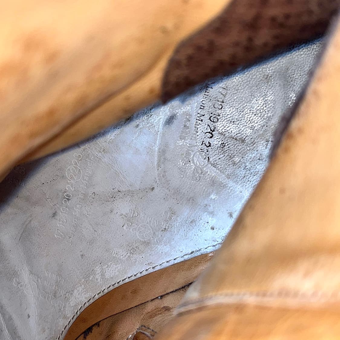 메종 마틴 마르지엘라 폴리시드 레더 사이드 지퍼 부츠 43(280) BT 상품이미지10