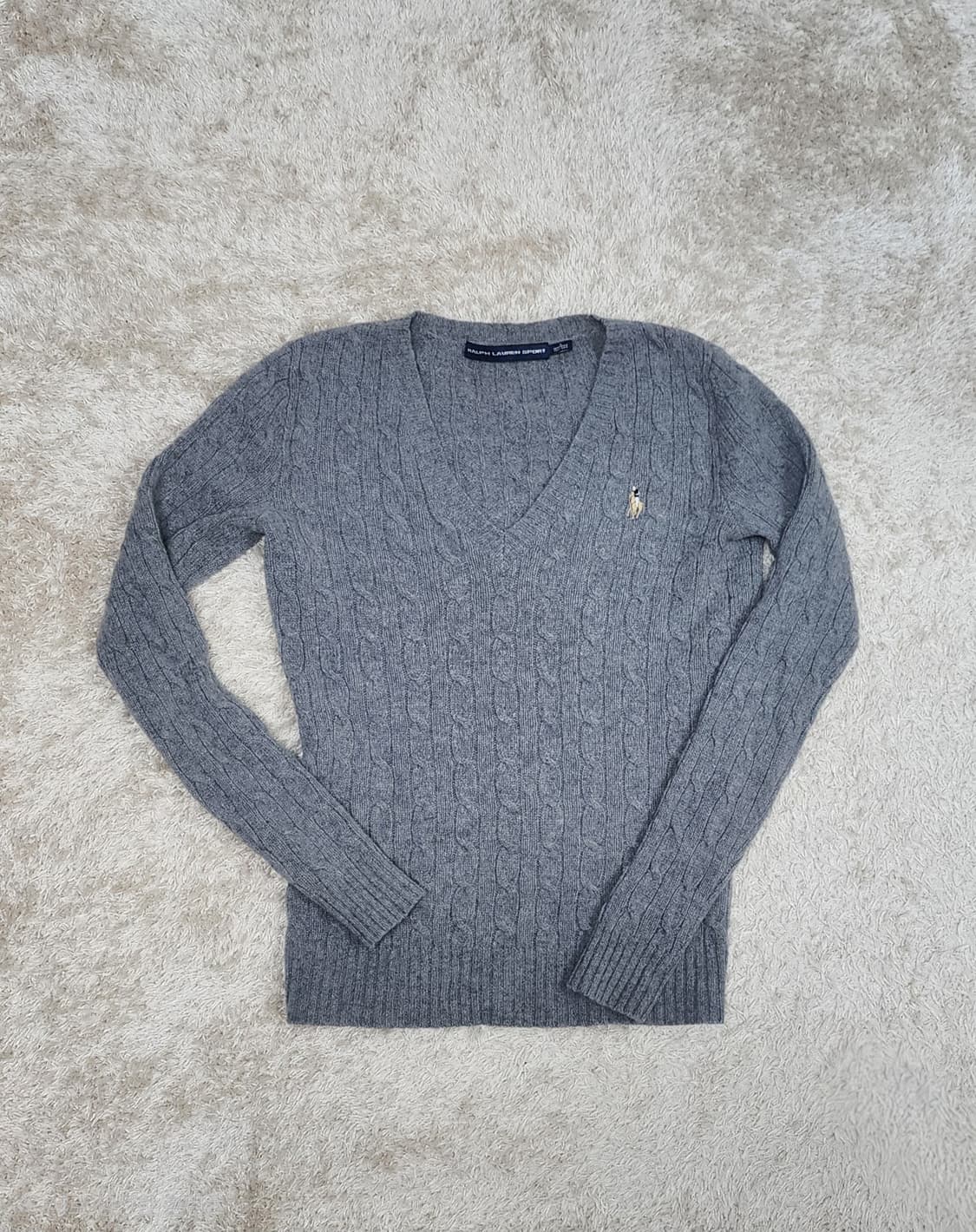 랄프로렌 스포츠 여성 v넥 울 니트 그레이 s (폴로) 상품이미지1