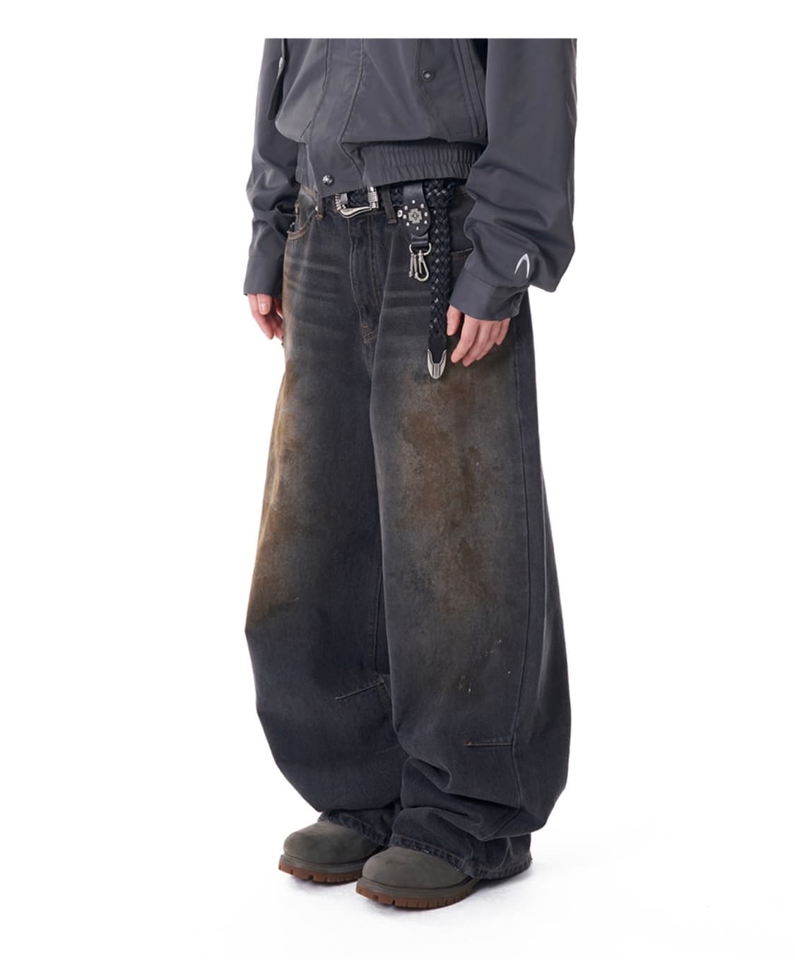 아캄 Dirty Washed Denim Pants (Black) 상품이미지1