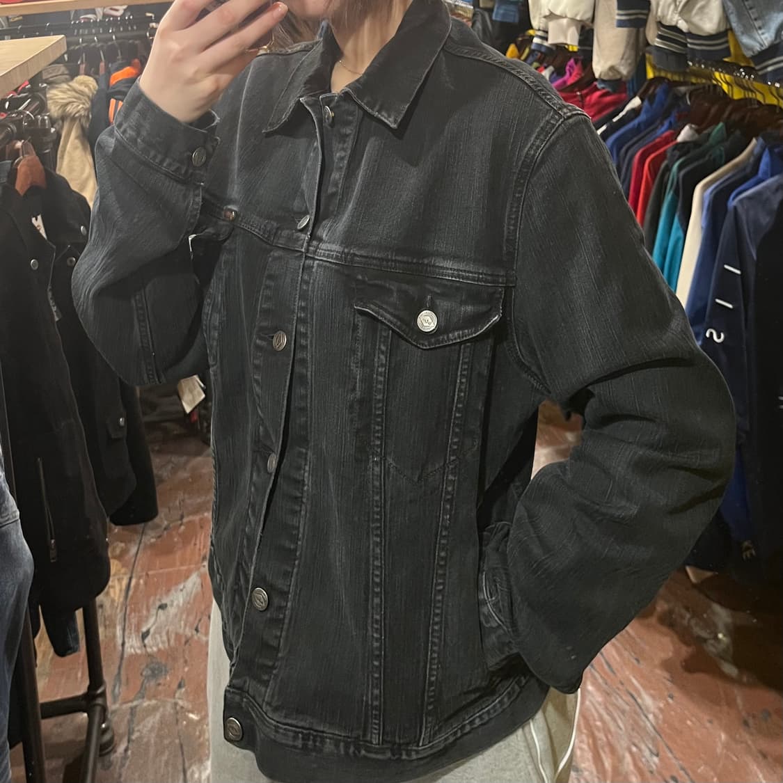 [HI] 데님 자켓 블랙 상품이미지4