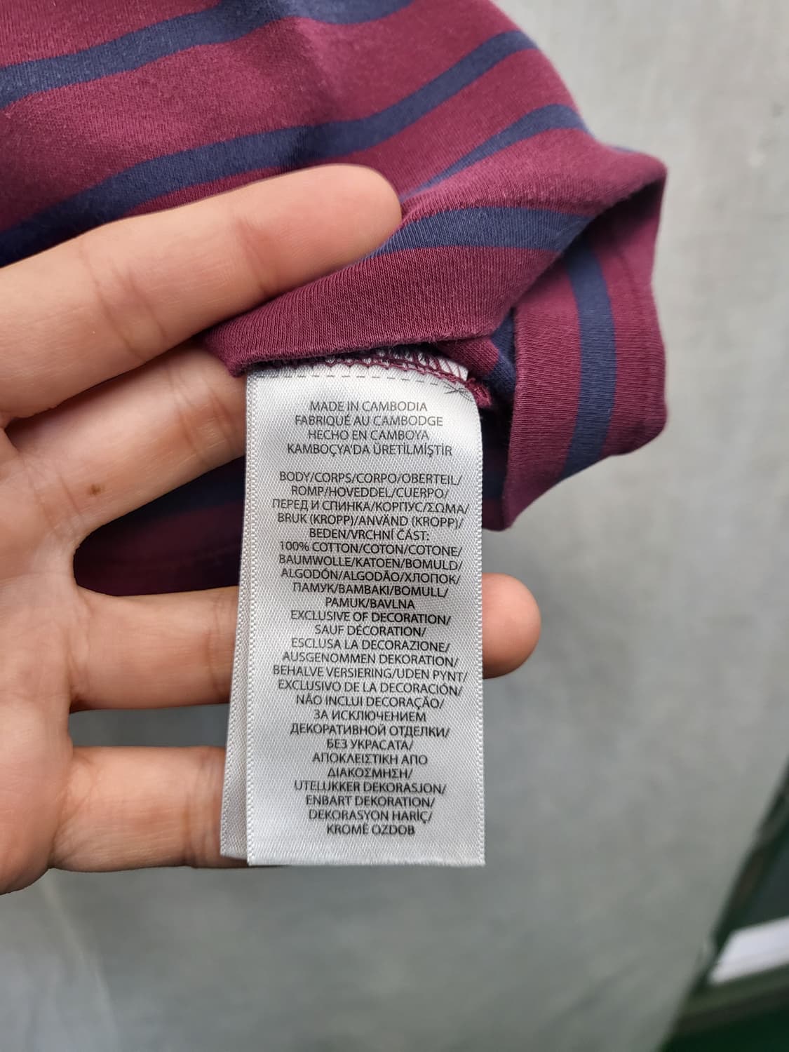 폴로 랄프로렌 스트라이프 긴팔티 버건디 상품이미지4