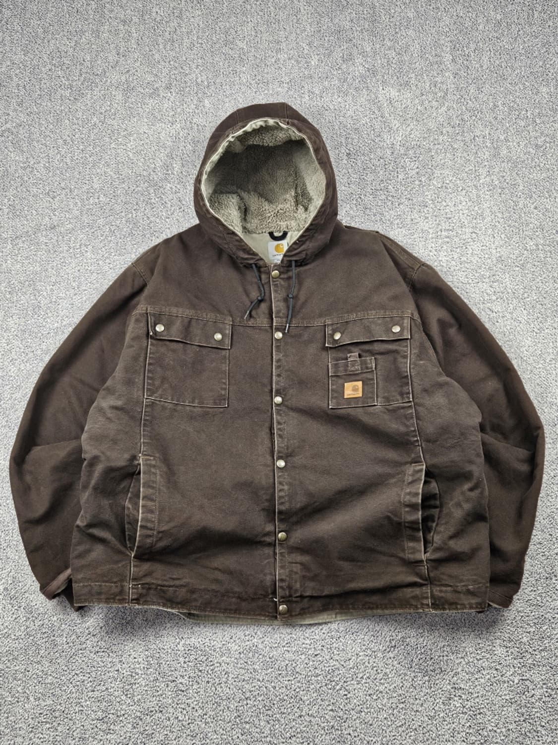 칼하트 J284 쉐르파 후디드 멀티포켓 워크자켓 (2XL) / 10332 상품이미지1