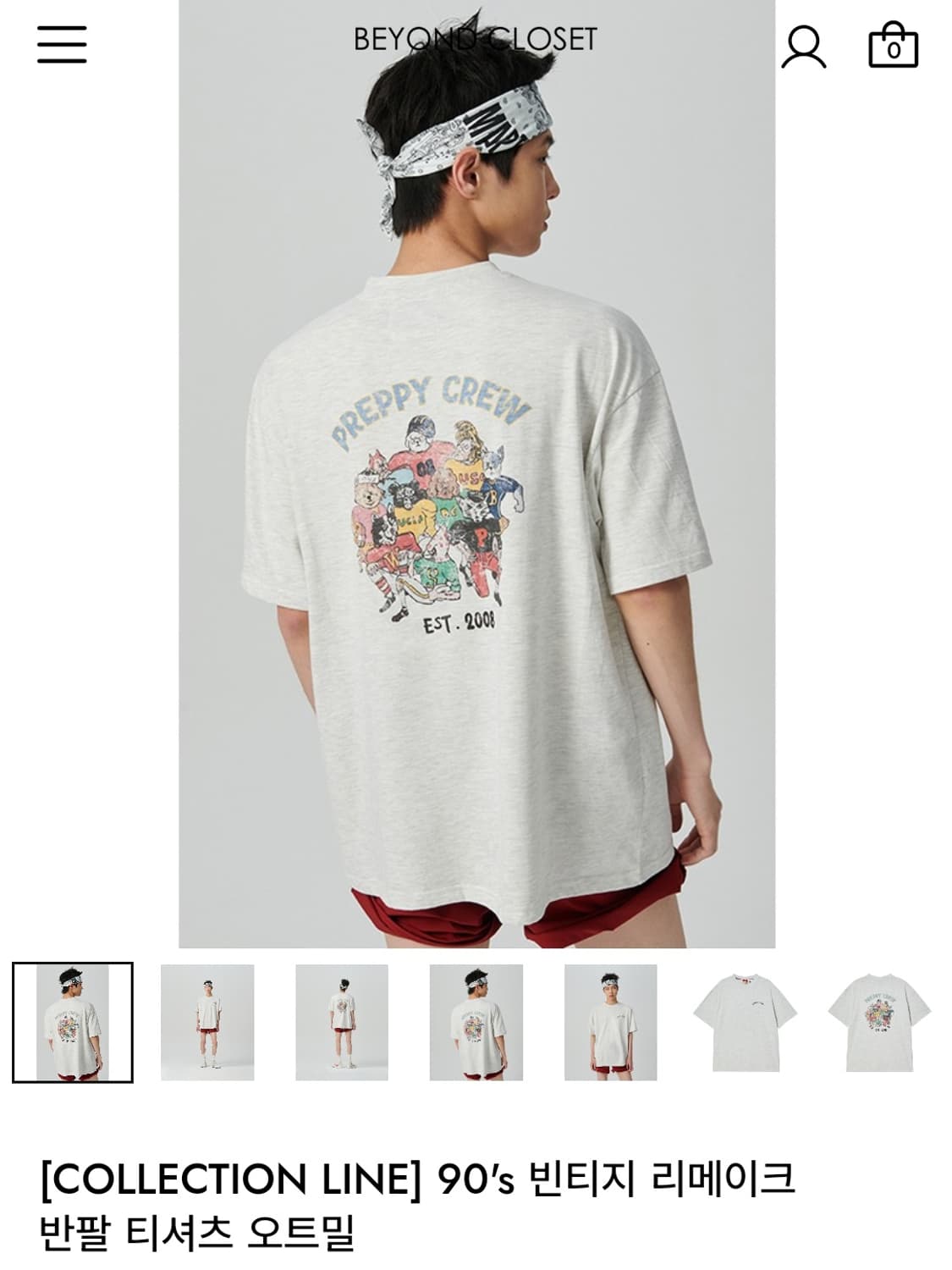 [COLLECTION LINE] 90's 빈티지 리메이크 반팔 티셔츠 오 상품이미지3