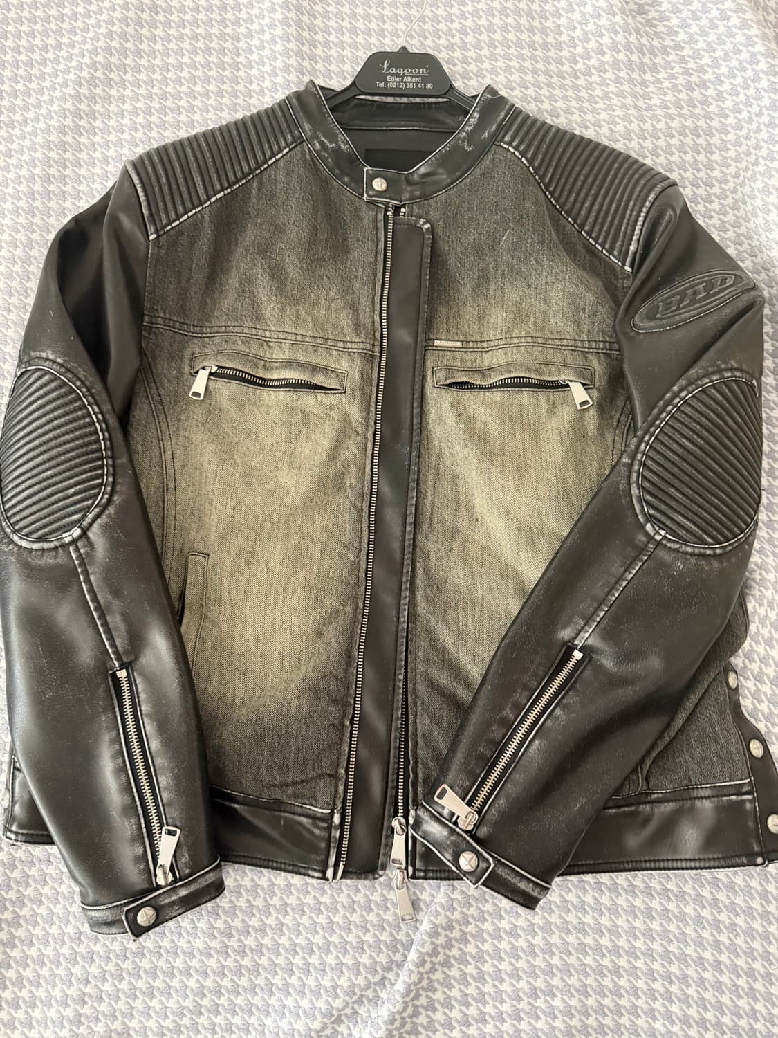 배드블러드 스카드 레이서 자켓 워시드 블랙 상품이미지1