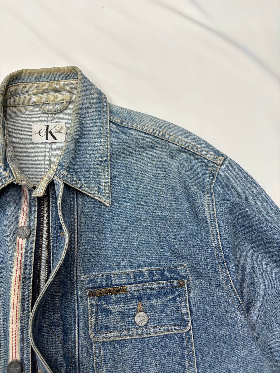 90s CK 캘빈클라인 데님 트러커 워크자켓 상품이미지7