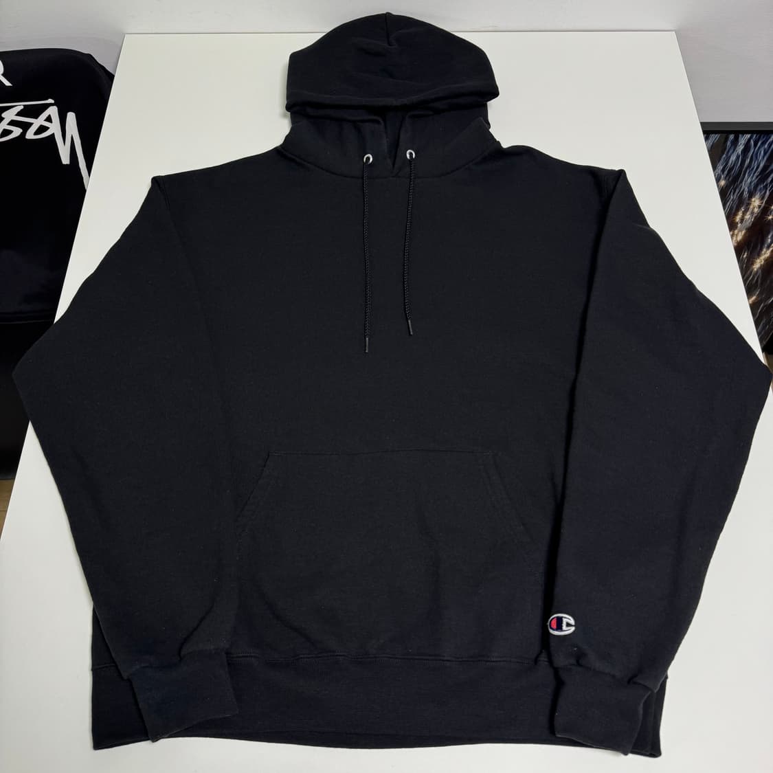 챔피온 블랙 후드티 L 상품이미지1