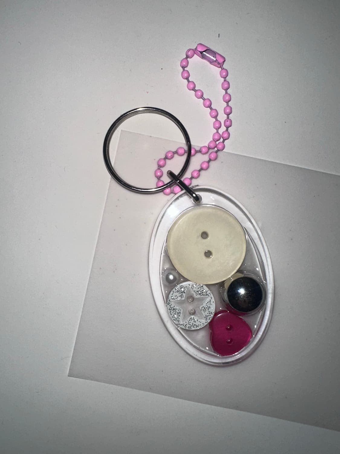 핸드메이드 빈티지 핑크 버튼 상품이미지1