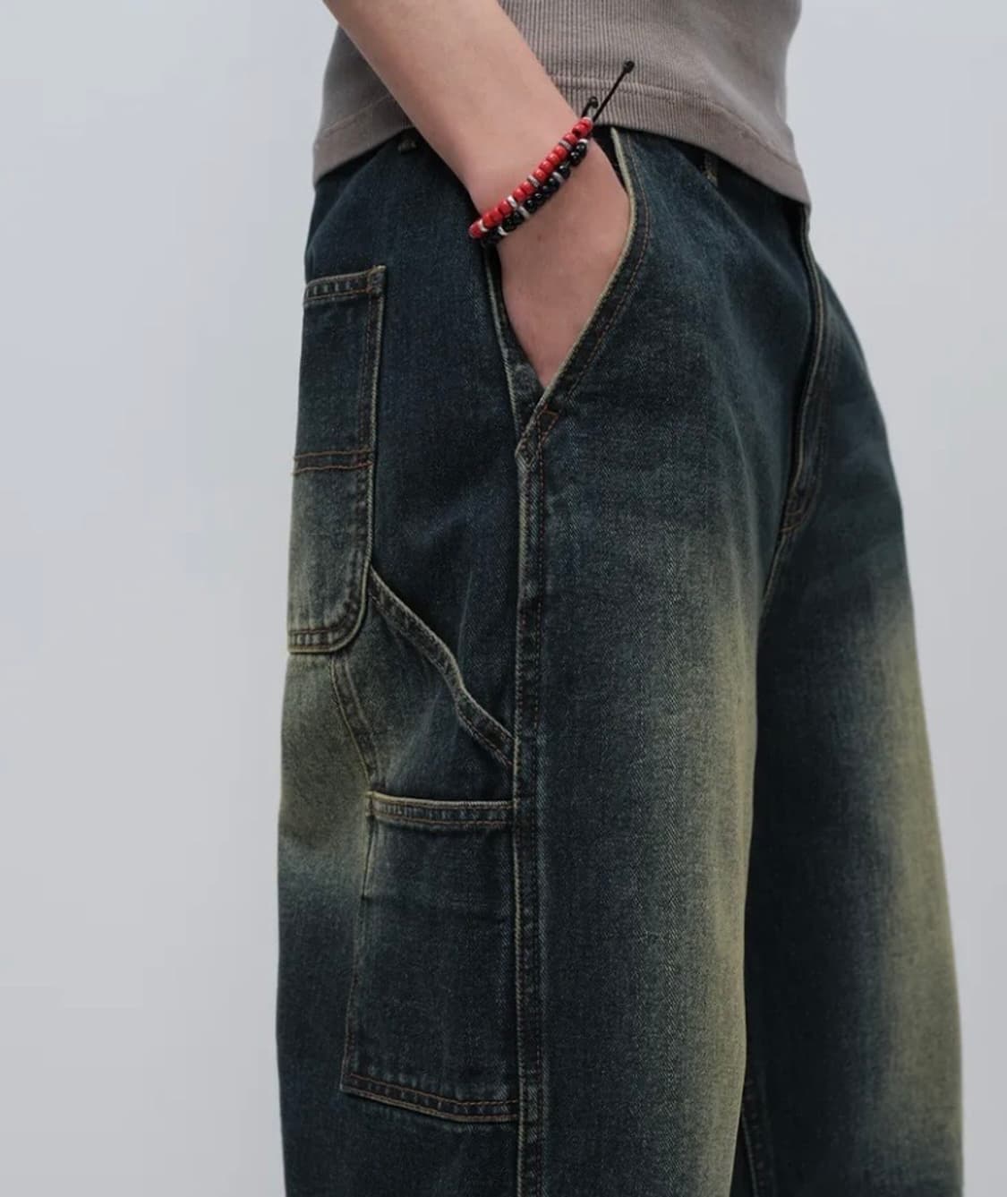 무탠다드 빅 브러쉬 카펜터 버뮤다 데님 팬츠 상품이미지4