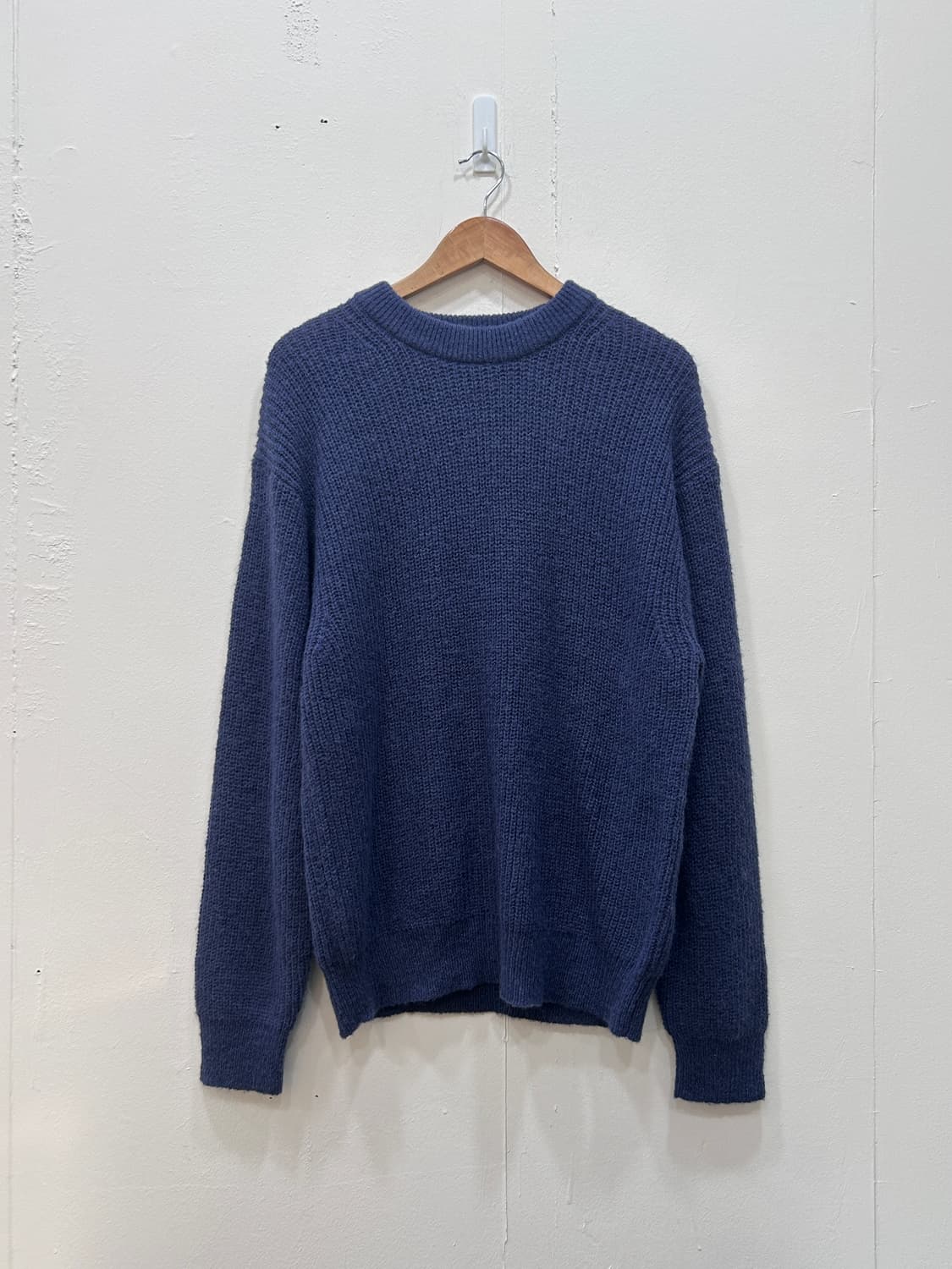 [100] 베르노 알파카 울 니트 남성 L사이즈 네이비 상품이미지1