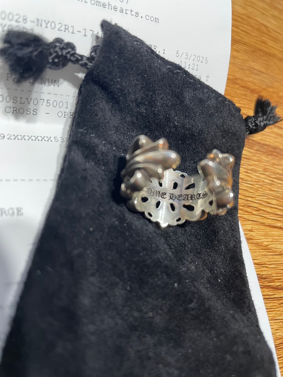 Us 7.5 크롬하츠 더블 플로랄 링 상품이미지3