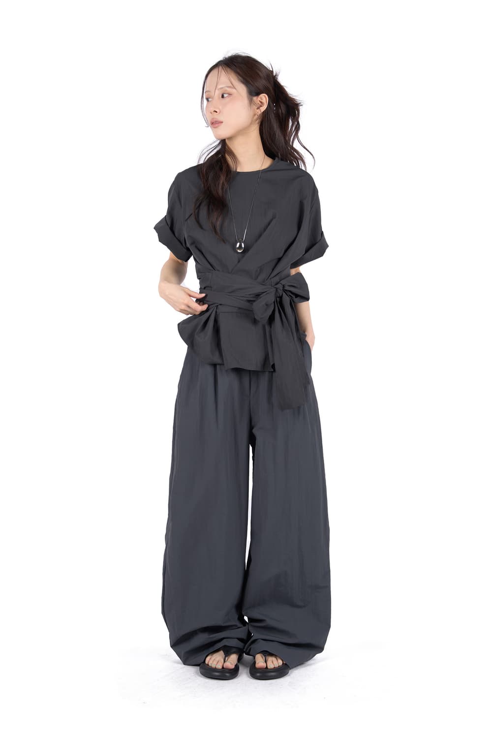 릿킴 marais blouse (charcoal) 상품이미지2