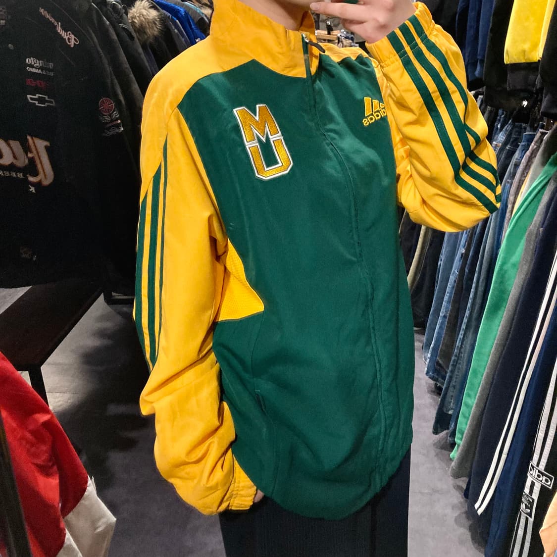 [IM]아디다스 바람막이 그린 옐로우 상품이미지4